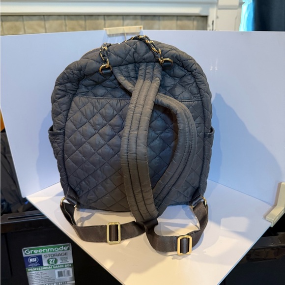 MZ Wallace Gray Quilted Backpack with Structured Design; in great shape - Picture 2 of 15